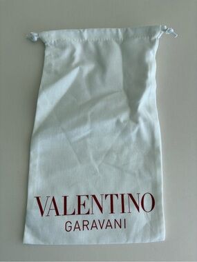 Valentino Garavani White Dust Bag with Red Logo - New